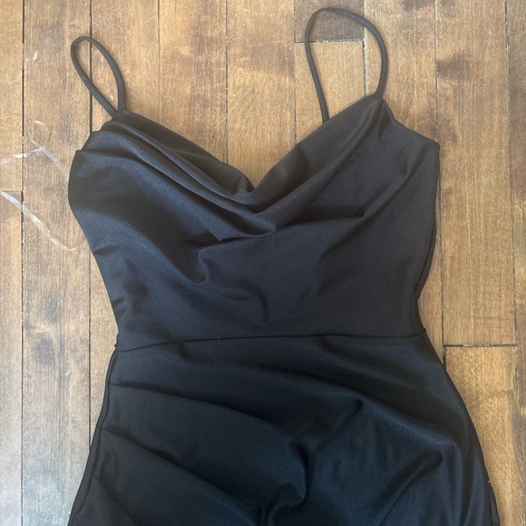 Windsor Black Cowl Neck Mini Slip Dress - Picture 3 of 5